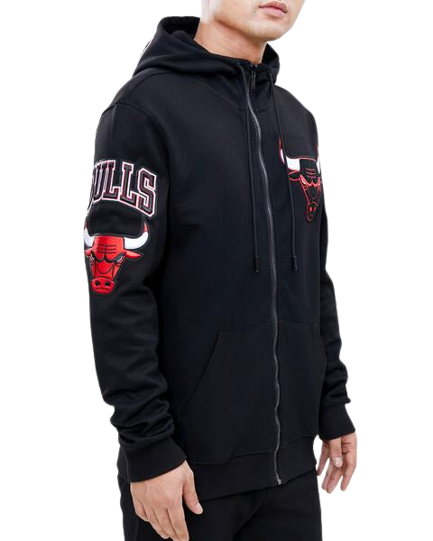 Pro Standard Chicago Bulls Logo Zipper Hoody product image 3, provided for visual reference and product detail review