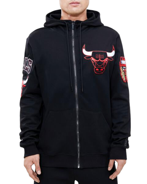 Pro Standard Chicago Bulls Logo Zipper Hoody product image 1, provided for visual reference and product detail review
