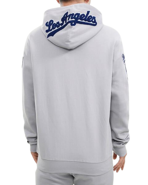 Pro Standard Los Angeles Dodgers Logo Zipper Hoody-Grey product image 4, provided for visual reference and product detail