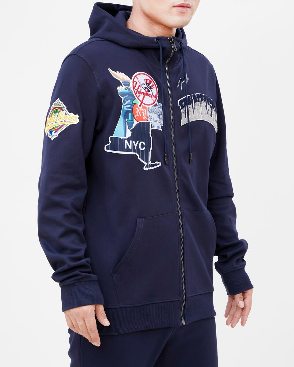 New York Yankees Home Town Logo Zipper Hoodie product image 4, provided for visual reference and product detail review
