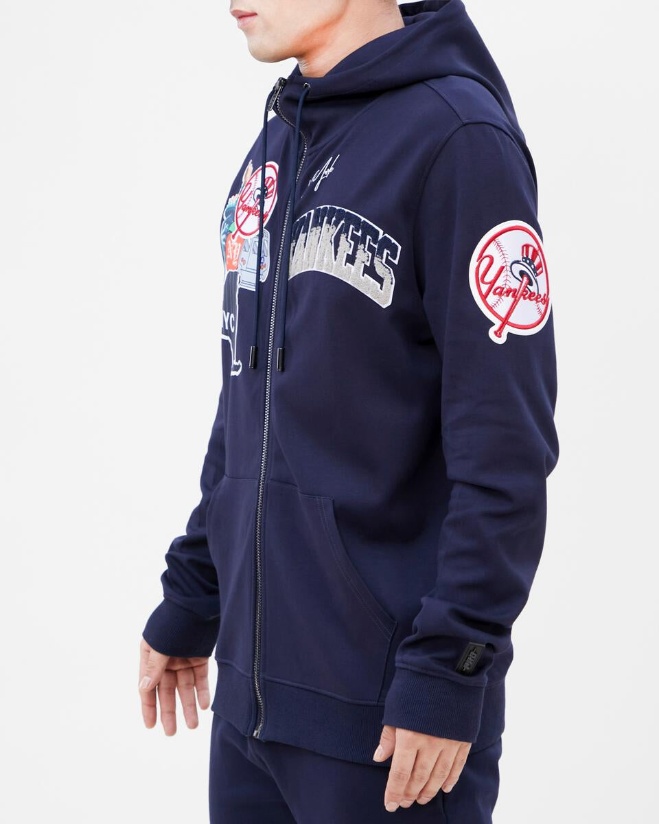 New York Yankees Home Town Logo Zipper Hoodie product image 3, provided for visual reference and product detail review