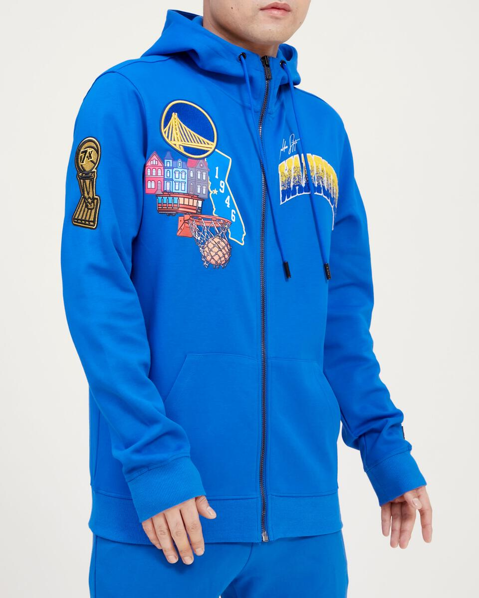 Golden State Warriors Home Town Dk Fz Hoodie product image 2, provided for visual reference and product detail review