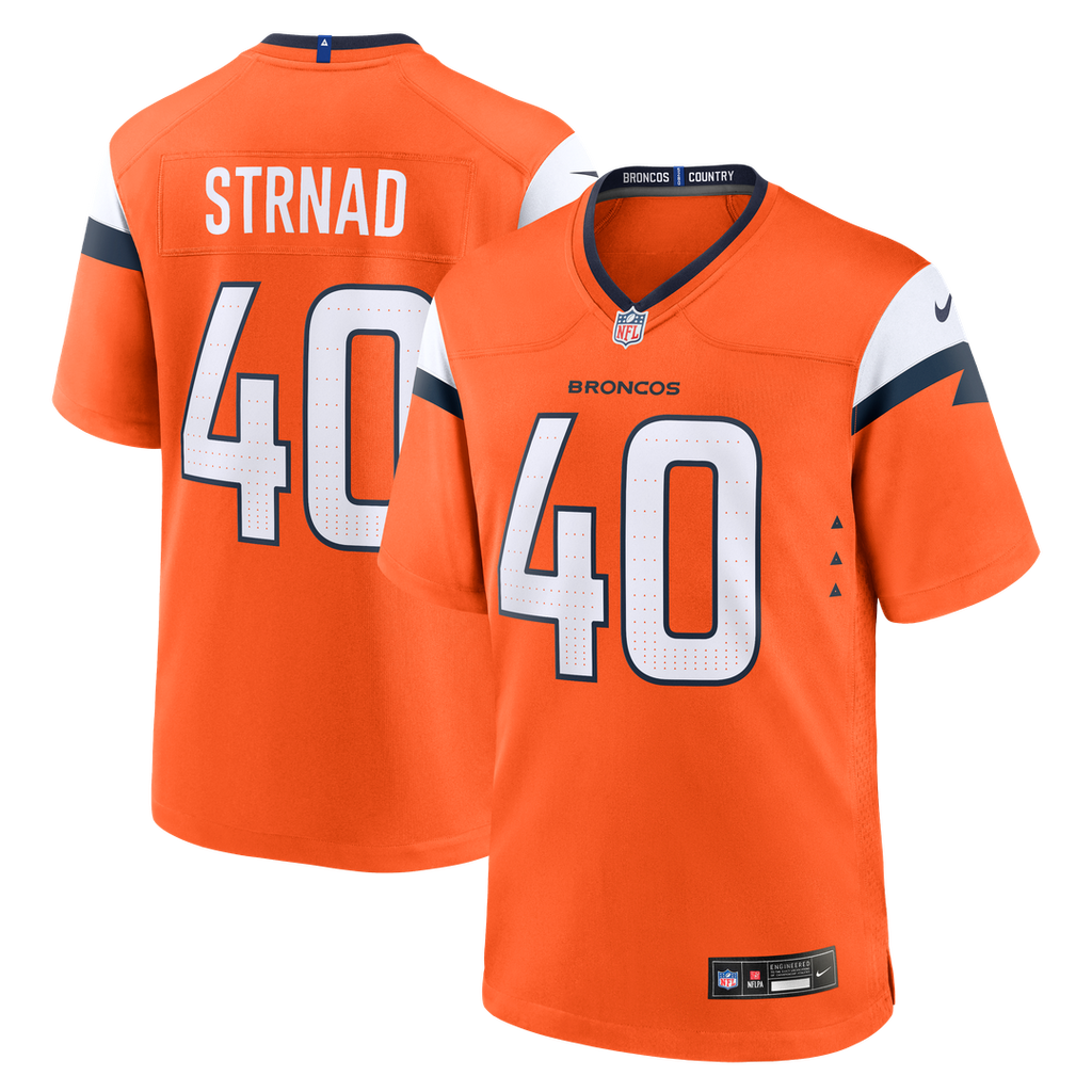 Denver Broncos Justin Strnad Nike Orange Game Jersey product image 1