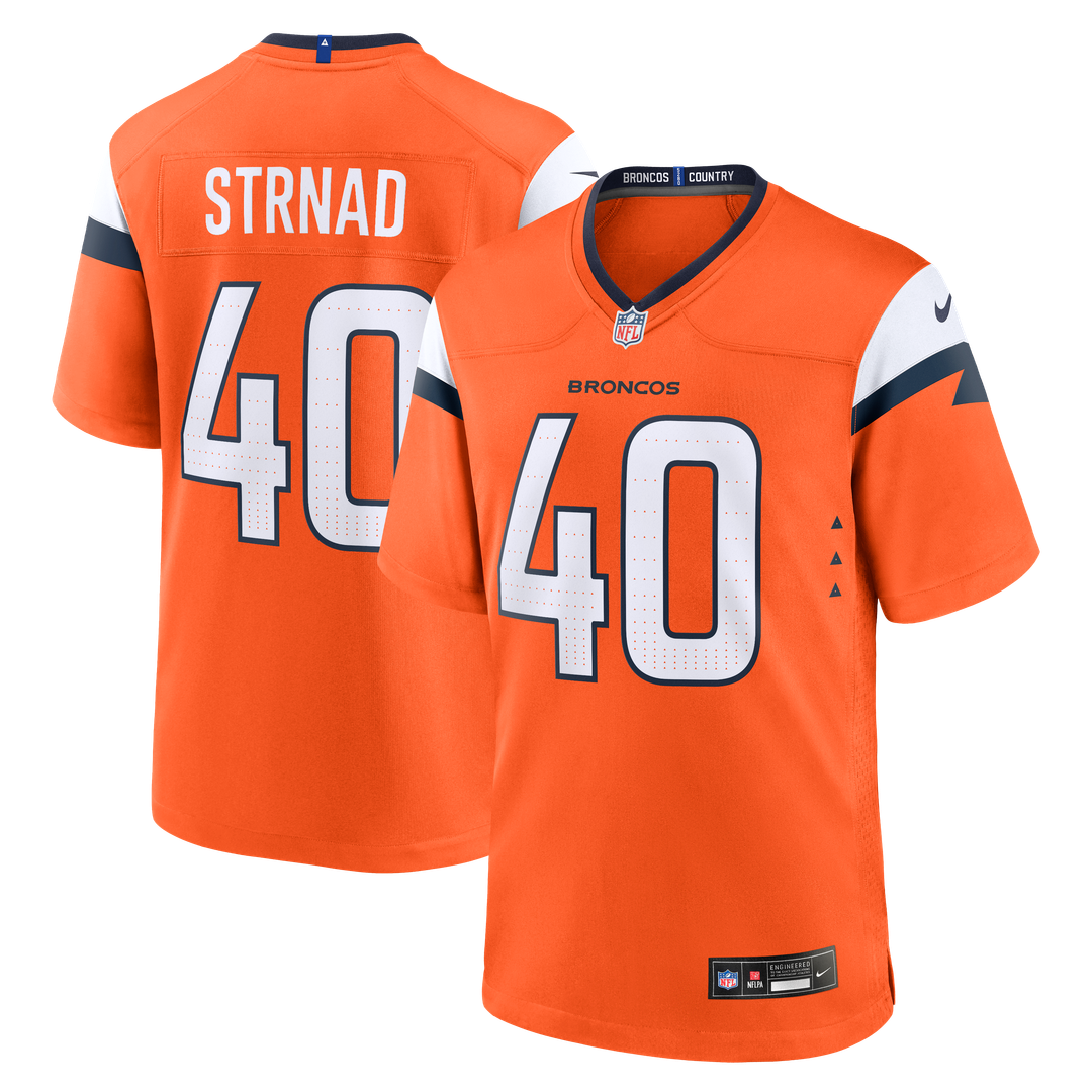 Denver Broncos Justin Strnad Nike Orange Game Jersey product image 1