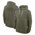 Green Bay Packers Nike Men 2025 Salute To Service Sideline Hoodie product image 1, provided for visual reference and product