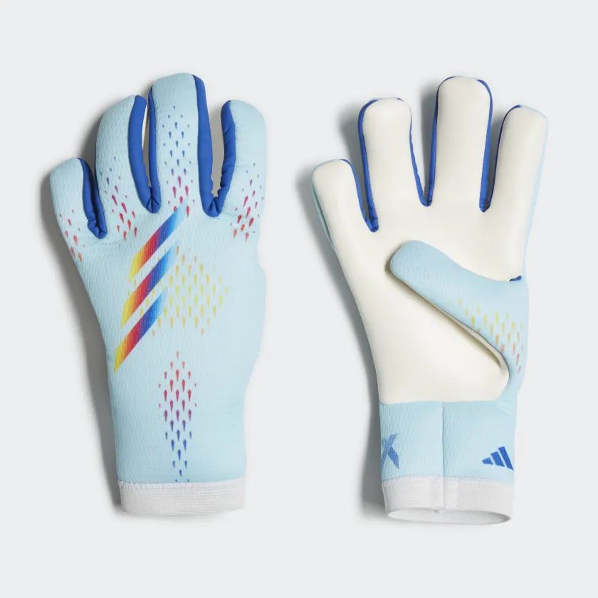 Adidas JR X Speedportal Training Gloves-Clear Aqua / Solar Red / Power Blue product image 1, provided for visual reference