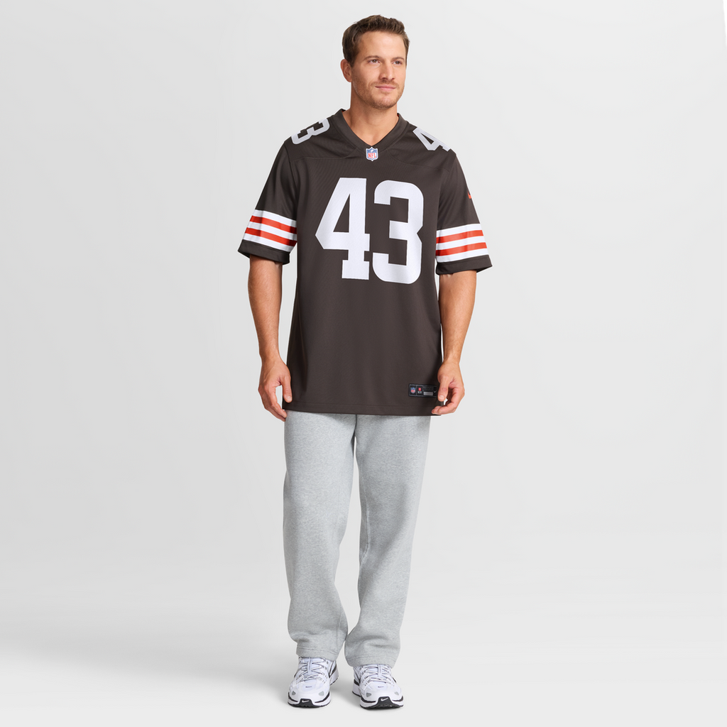 Cleveland Browns Mohamoud Diabate Nike Brown Game Jersey product image 7