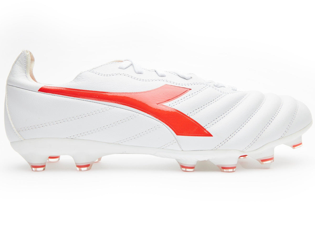 Diadora Brasil Elite 2 Lt Lp12-White/Milano Red product image 1, provided for visual reference and product detail review