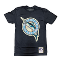 Mitchell & Ness Men Under The Lights Florida Marlins Graphic T-Shirt- Black product image 1, provided for visual reference