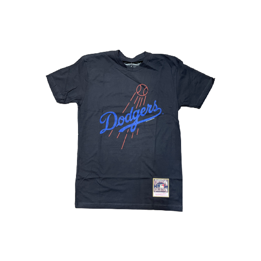 Mitchell & Ness Men Under The Lights Los Angeles Dodgers Graphic T-Shirt- Black product image 1, provided for visual