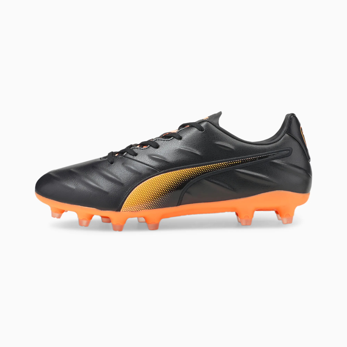 Puma King Pro FG-Black/Neon Citrus product image 2, provided for visual reference and product detail review
