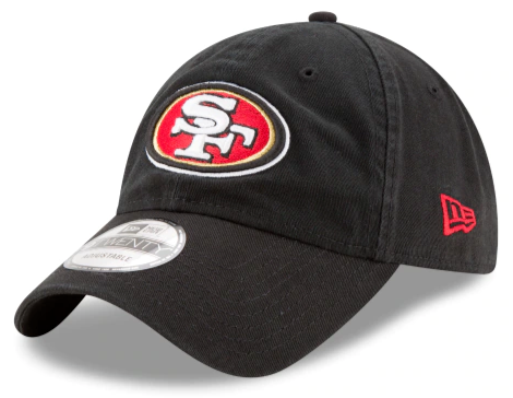 New Era San Francisco 49ers Core Classic 9TWENTY Adjustable Hat - Black product image 1, provided for visual reference and
