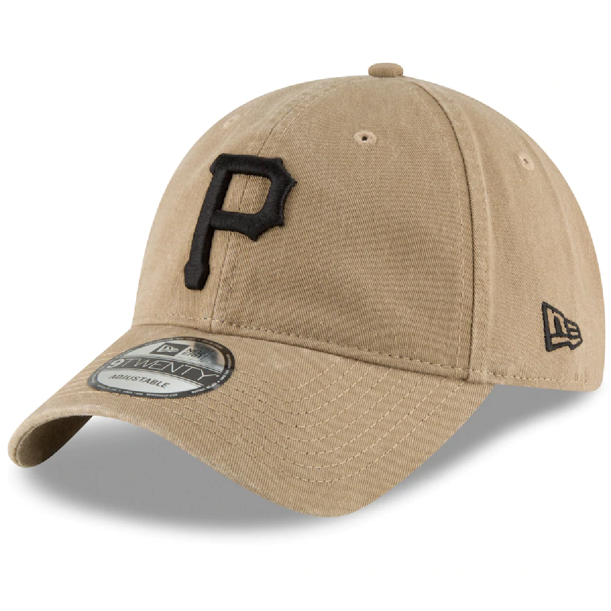 Pittsburgh Pirates New Era Core Classic Secondary 9TWENTY Adjustable Hat - Khaki product image 1, provided for visual