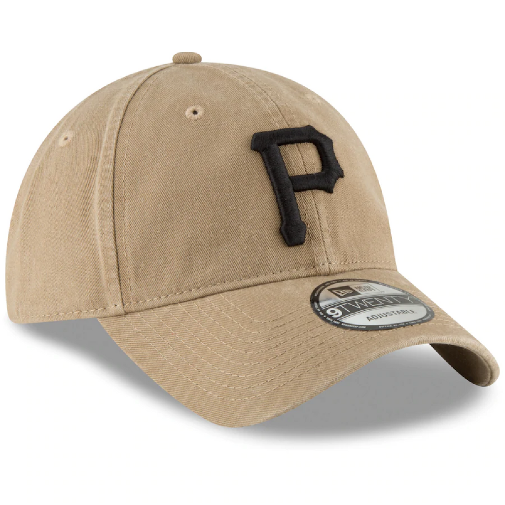 Pittsburgh Pirates New Era Core Classic Secondary 9TWENTY Adjustable Hat - Khaki product image 2, provided for visual