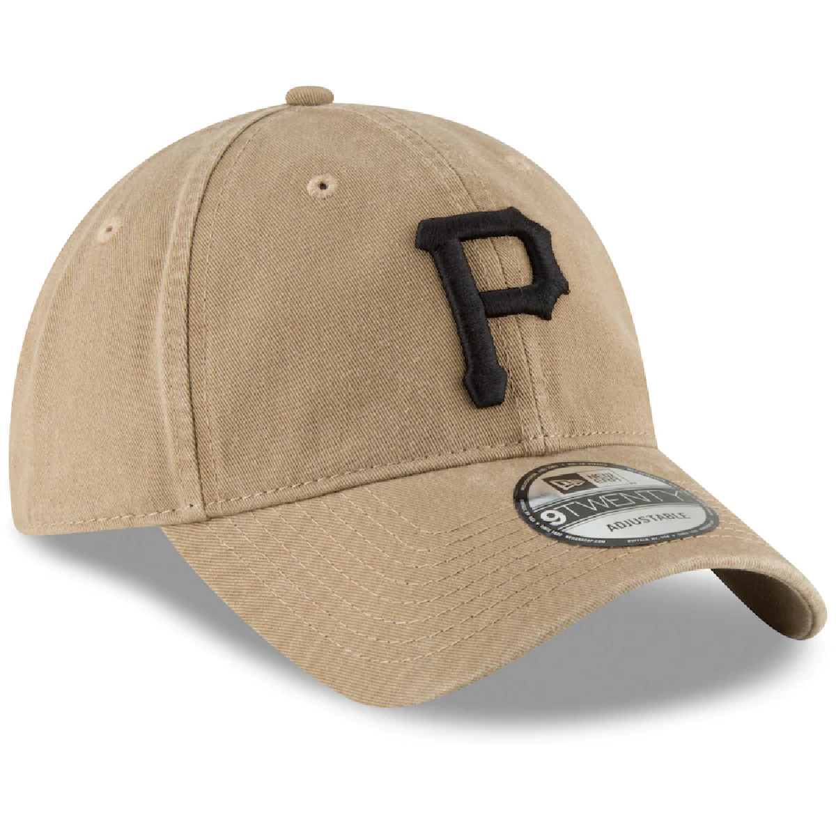 Pittsburgh Pirates New Era Core Classic Secondary 9TWENTY Adjustable Hat - Khaki product image 2, provided for visual