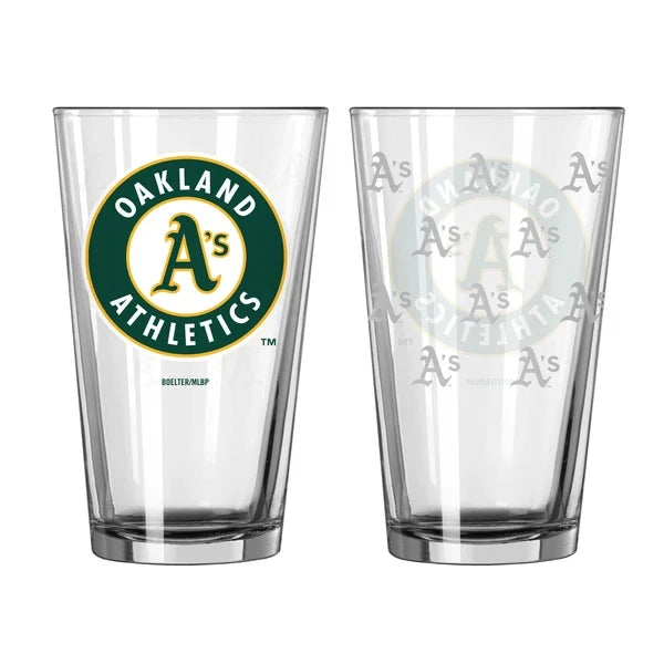 Oakland Athletics 16oz Gameday Pint Glass product image 1, provided for visual reference and product detail review