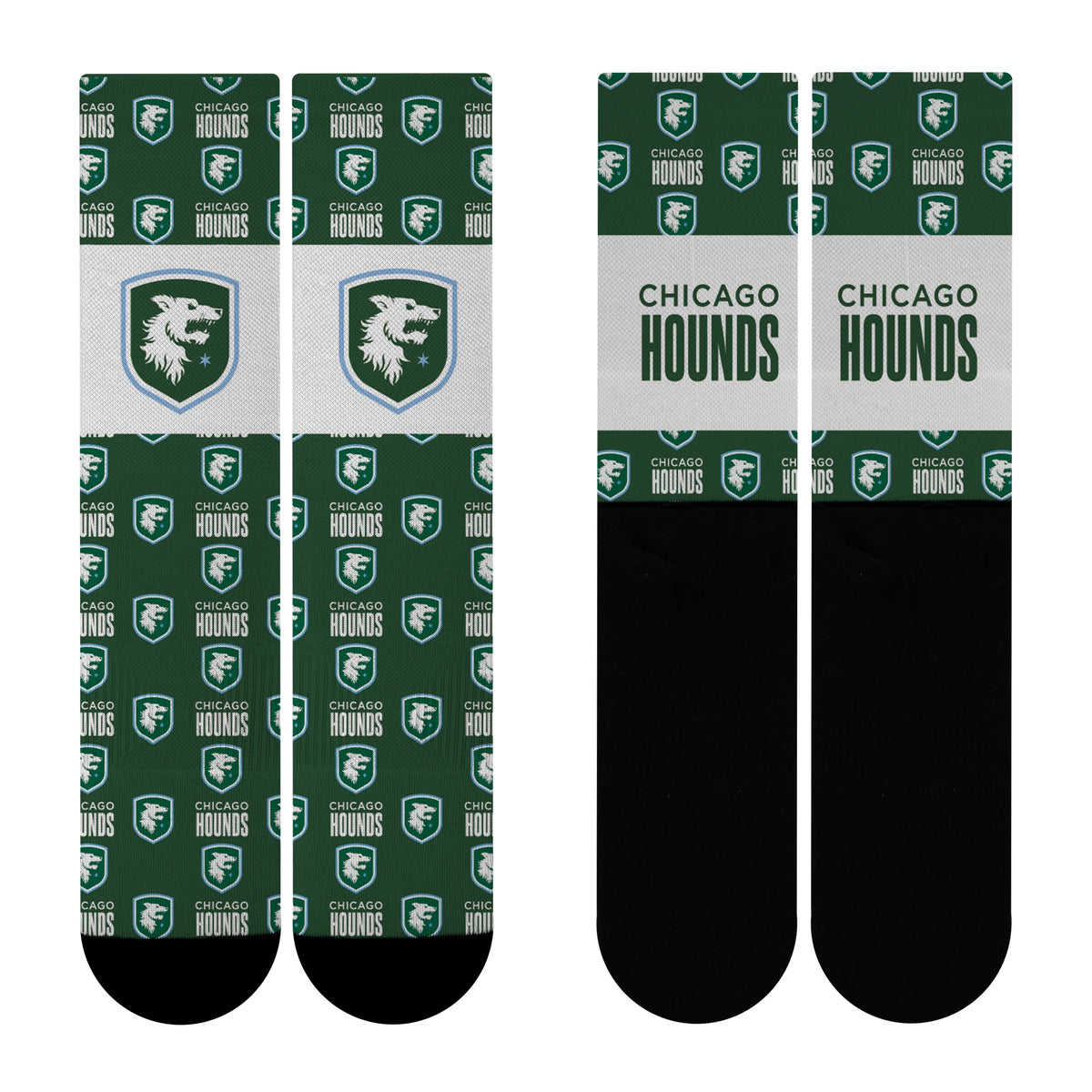 Chicago Hounds Youth Montage Banner Socks product image 2, provided for visual reference and product detail review