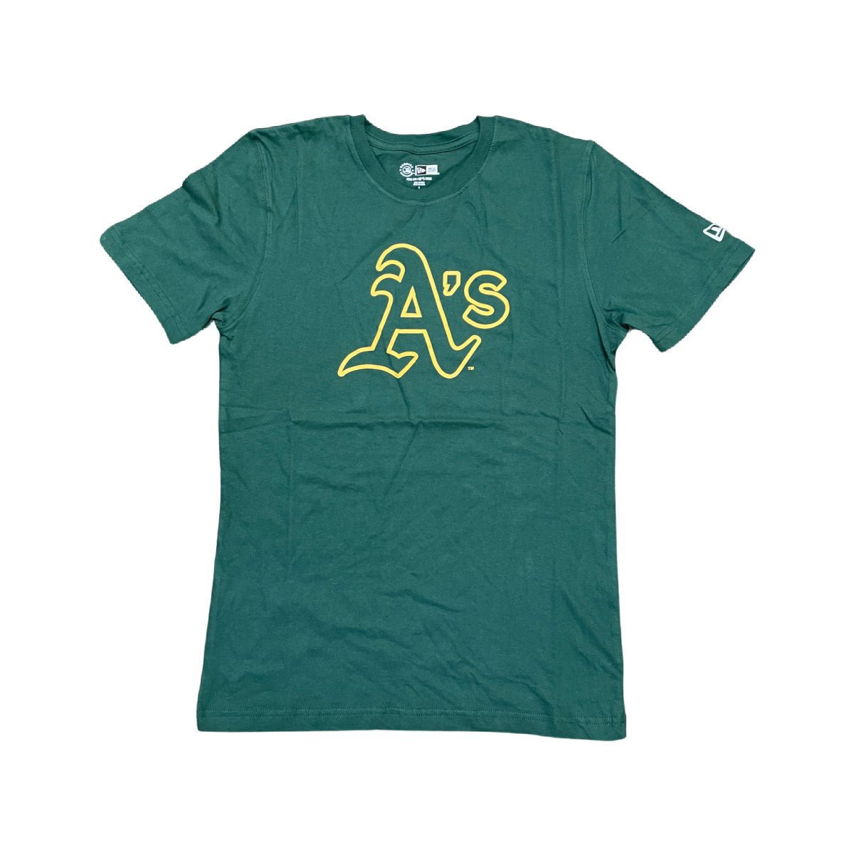 New Era Oakland Athletics Logo T-Shirt- Green product image 1, provided for visual reference and product detail review