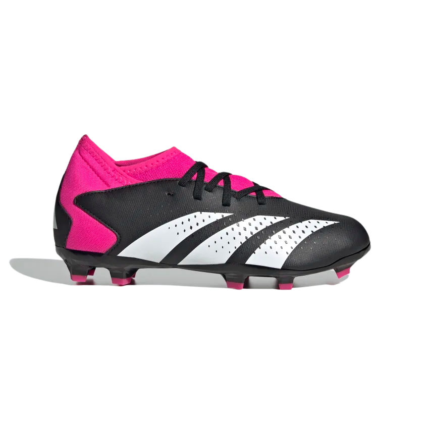 ADIDAS JR PREDATOR ACCURACY.3 FG-Core Black / Cloud White / Team Shock Pink 2 product image 1, provided for visual reference