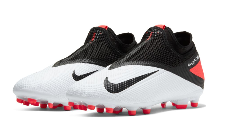 Nike Phantom Vision 2 Academy Dynamic Fit MG- WHITE/BLACK/LASER CRIMSON product image 3, provided for visual reference and