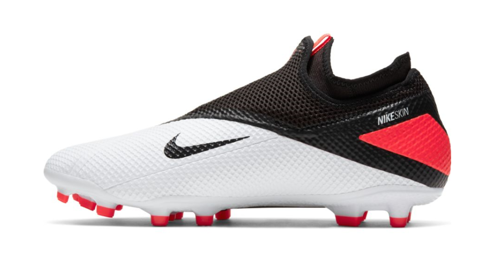 Nike Phantom Vision 2 Academy Dynamic Fit MG- WHITE/BLACK/LASER CRIMSON product image 2, provided for visual reference and