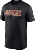 Nike San Francisco 49ers Fan Gear Wordmark T-Shirt-Black product image 1, provided for visual reference and product detail