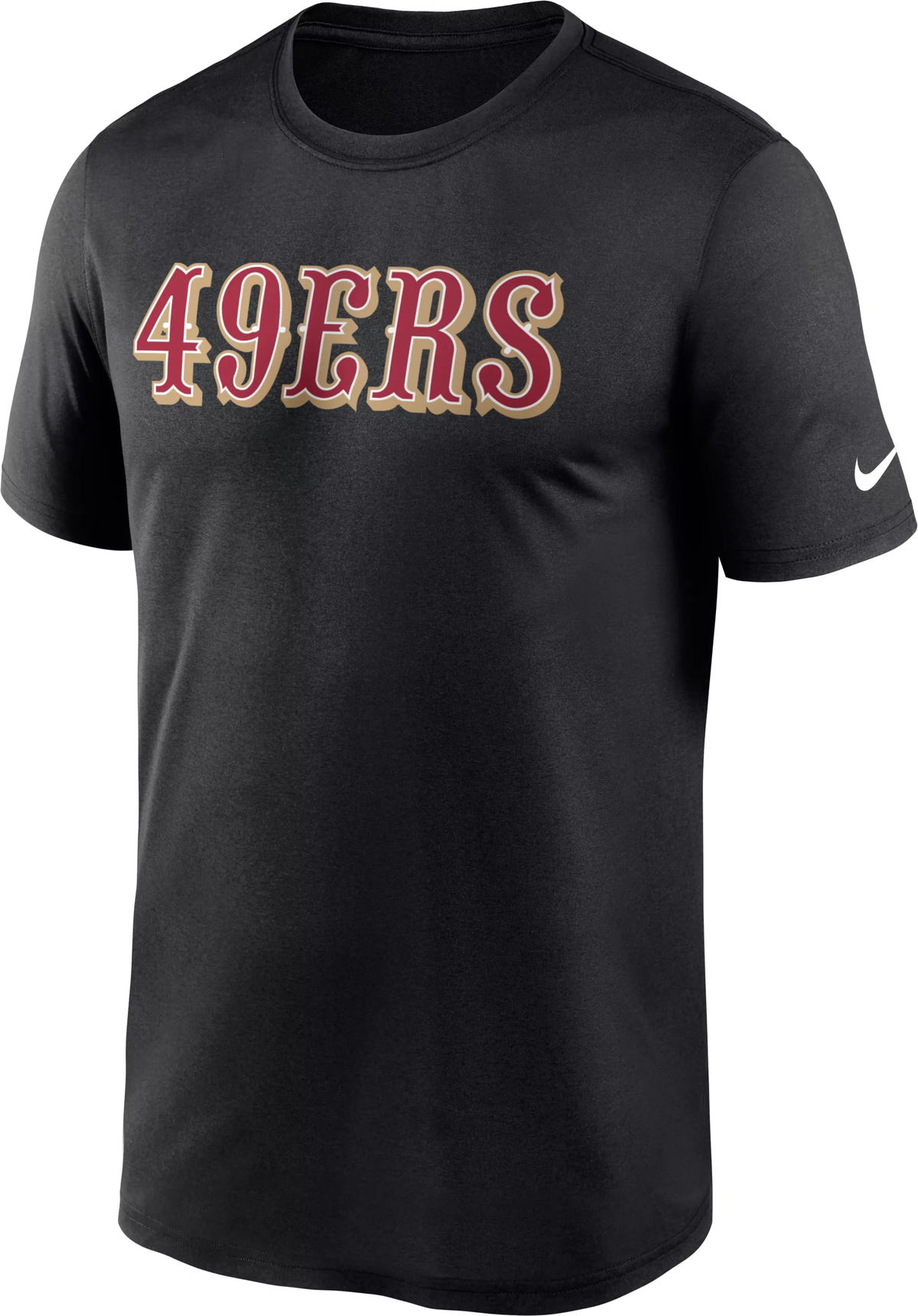 Nike San Francisco 49ers Fan Gear Wordmark T-Shirt-Black product image 1, provided for visual reference and product detail
