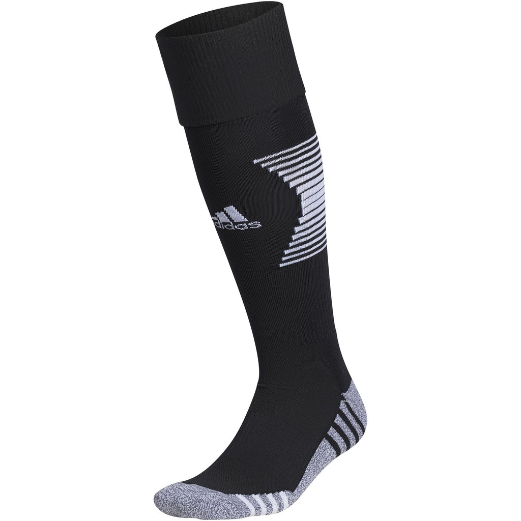 Adidas Team Speed 3 Soccer OTC Socks-Black/White product image 1, provided for visual reference and product detail review