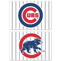 Chicago Cubs Two Pack Pinstripe Refrigerator Magnets product image 1, provided for visual reference and product detail review