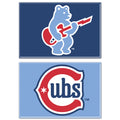 Chicago Cubs Alt Rock Bear Two Pack Refrigerator Magnets product image 1, provided for visual reference and product detail