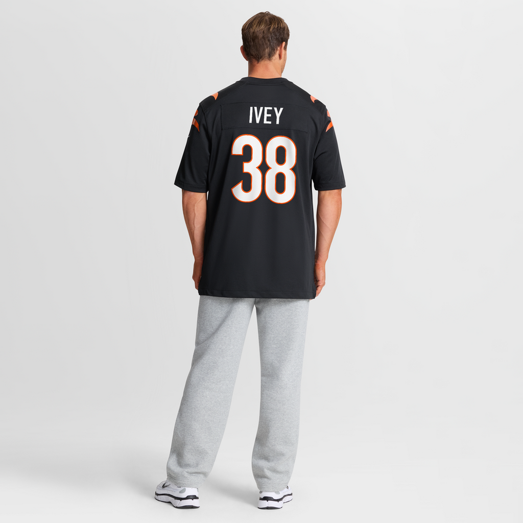 Cincinnati Bengals DJ Ivey Nike Black Game Jersey product image 8