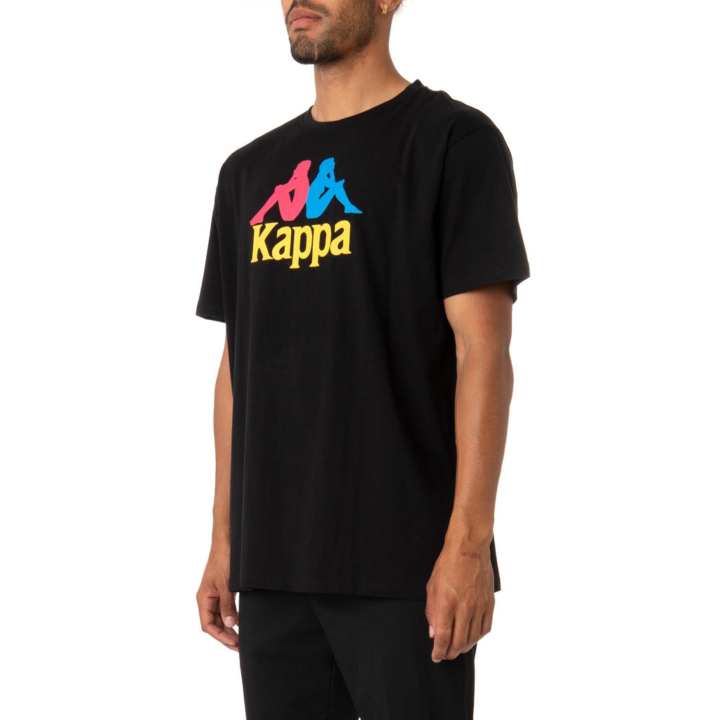 Kappa Men AUTHENTIC ESTESSI T-SHIRT - BLACK product image 3, provided for visual reference and product detail review