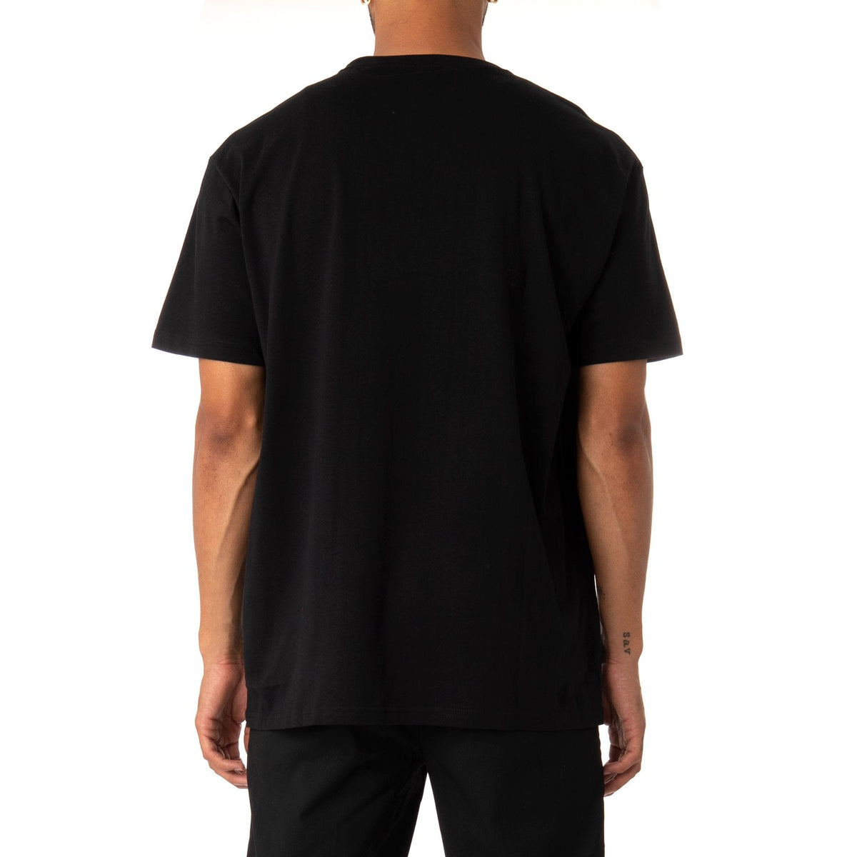 Kappa Men AUTHENTIC ESTESSI T-SHIRT - BLACK product image 4, provided for visual reference and product detail review