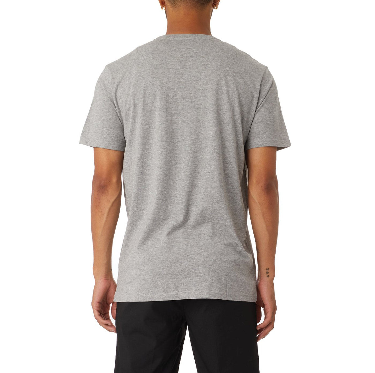 Kappa Men AUTHENTIC ESTESSI T-SHIRT - GREY product image 3, provided for visual reference and product detail review