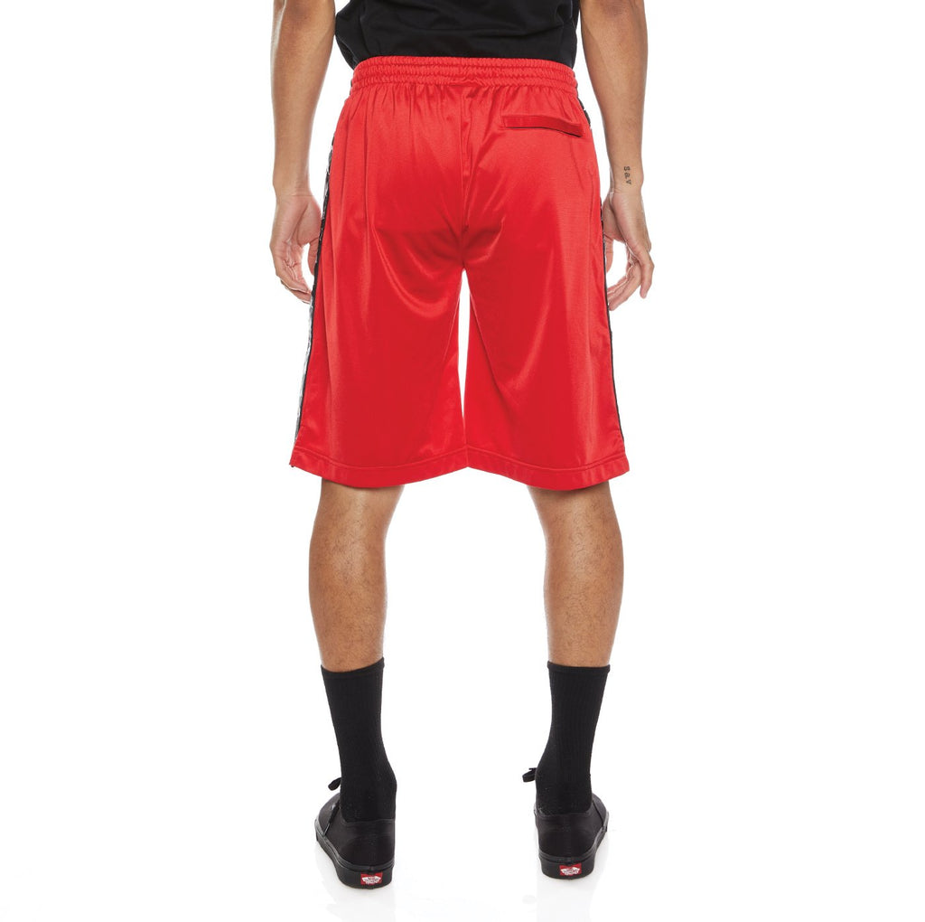 Kappa 222 Banda Treadwellz Shorts - Red Black product image 4, provided for visual reference and product detail review