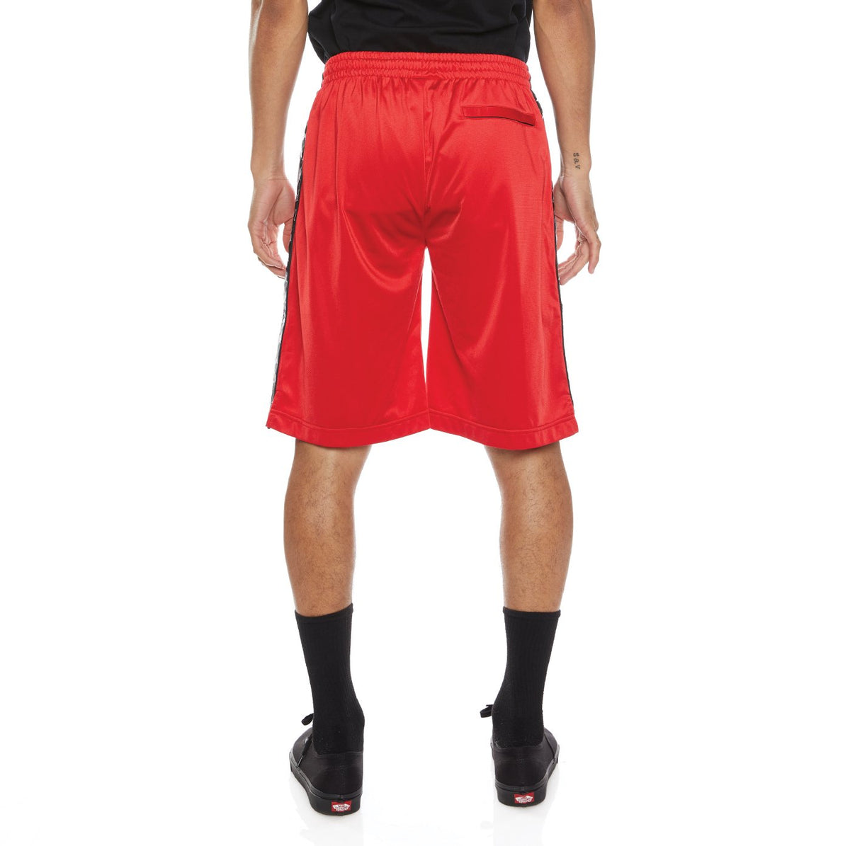 Kappa 222 Banda Treadwellz Shorts - Red Black product image 4, provided for visual reference and product detail review