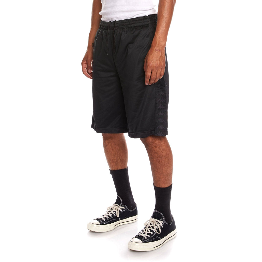 KAPPA Men 222 BANDA TREADWELLZ SHORTS - BLACK JET product image 2, provided for visual reference and product detail review
