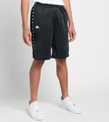 KAPPA Men 222 BANDA TREADWELLZ SHORTS-BLACK/WHITE/BLACK product image 1, provided for visual reference and product detail