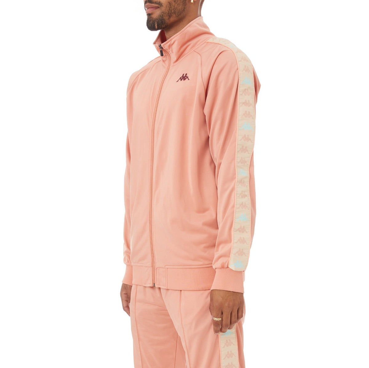 Kappa 222 Banda Dullo Track Jacket - Pink Coral product image 2, provided for visual reference and product detail review