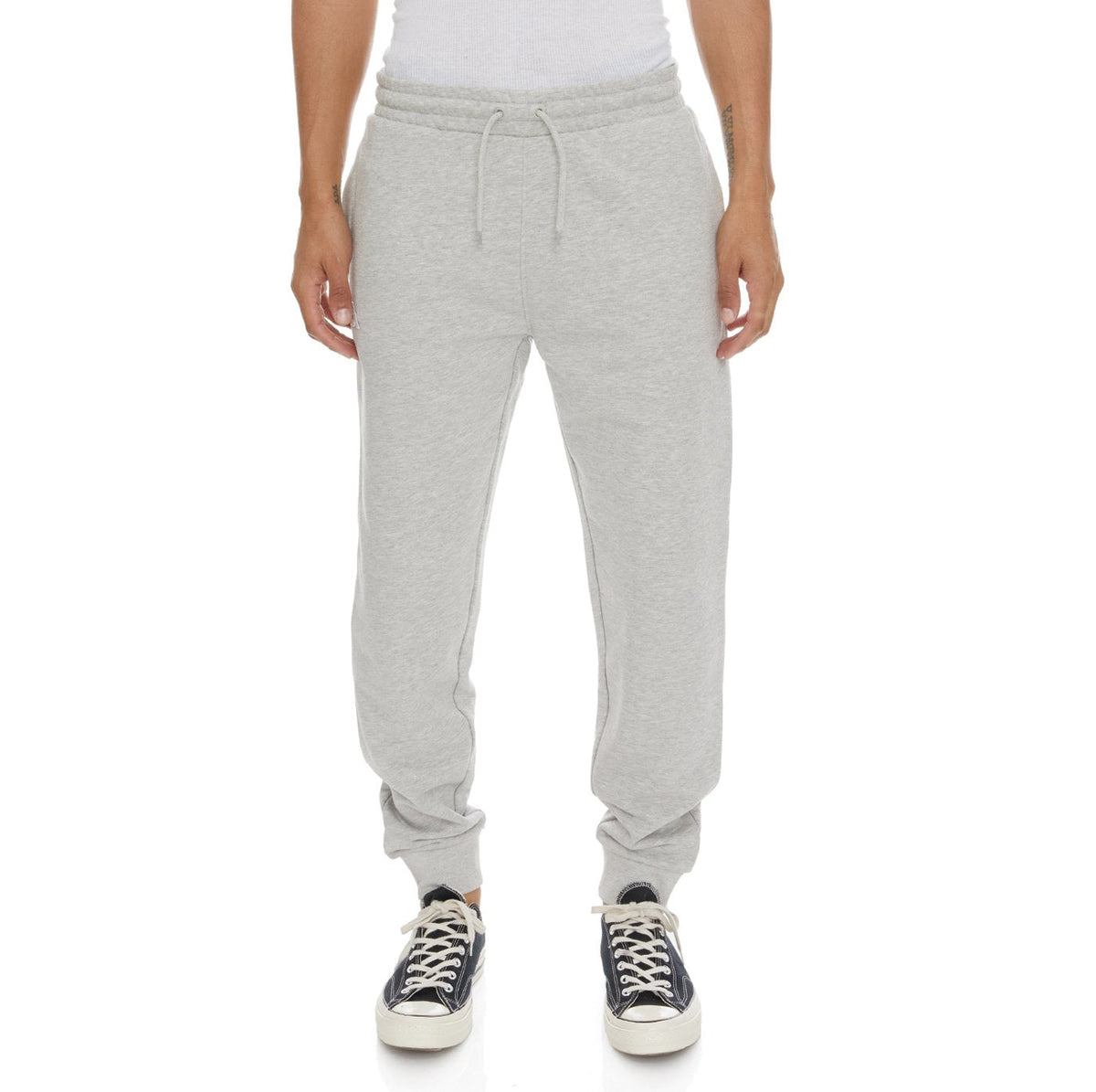KAPPA LOGO FLEECE ZANOK SWEATPANTS- Grey product image 1, provided for visual reference and product detail review