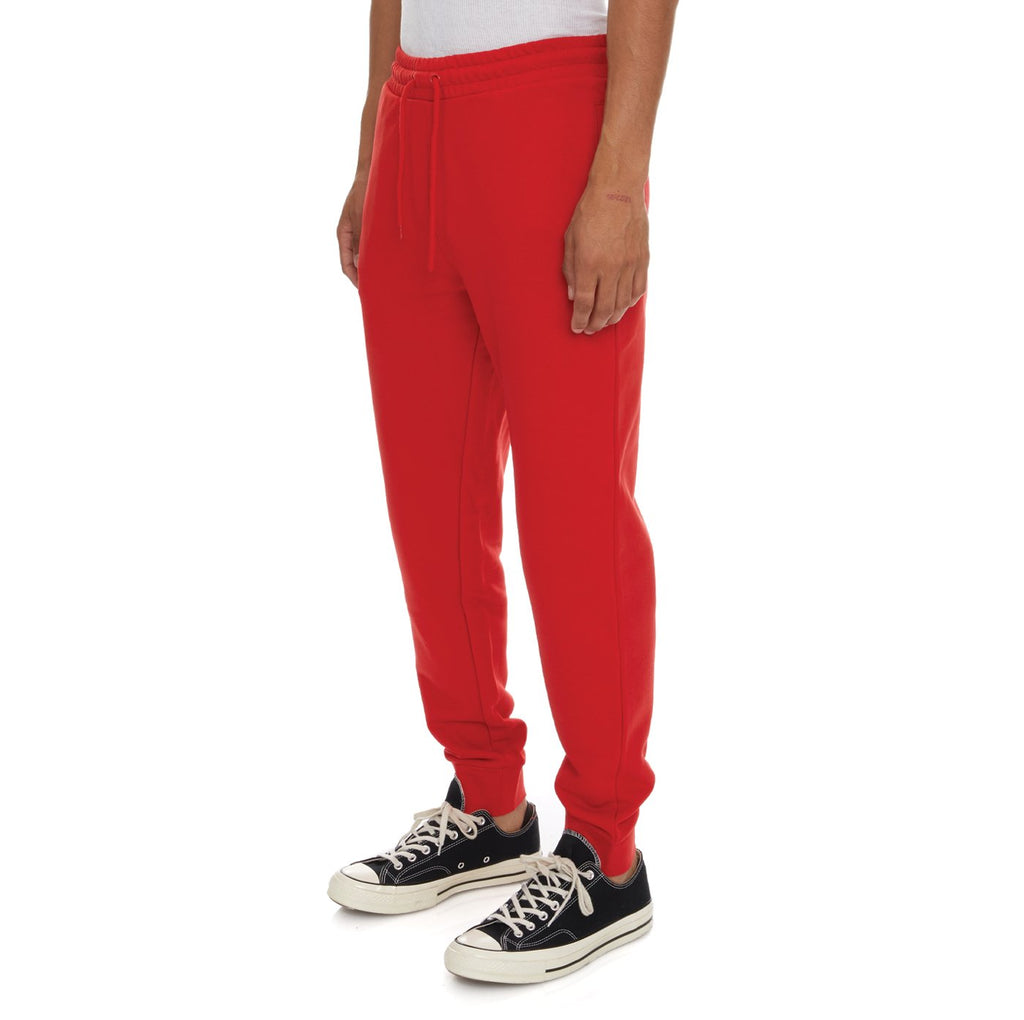 Kappa Logo Fleece Zanok Sweatpants- Red Md Coral product image 2, provided for visual reference and product detail review
