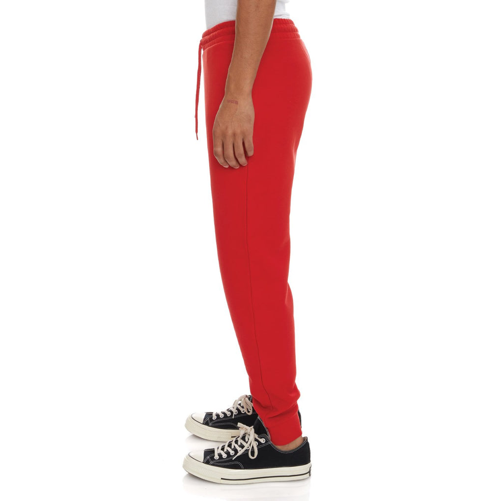 Kappa Logo Fleece Zanok Sweatpants- Red Md Coral product image 3, provided for visual reference and product detail review
