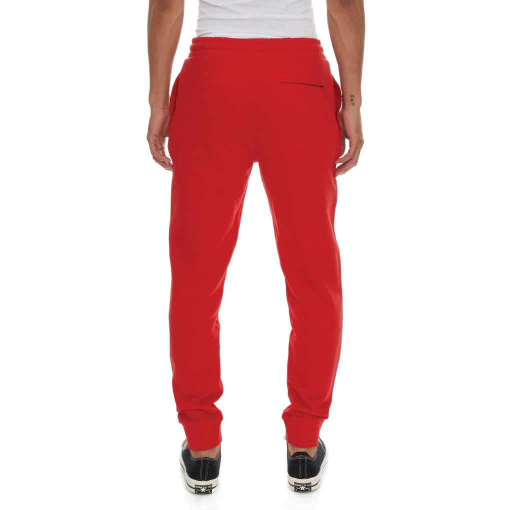 Kappa Logo Fleece Zanok Sweatpants- Red Md Coral product image 4, provided for visual reference and product detail review