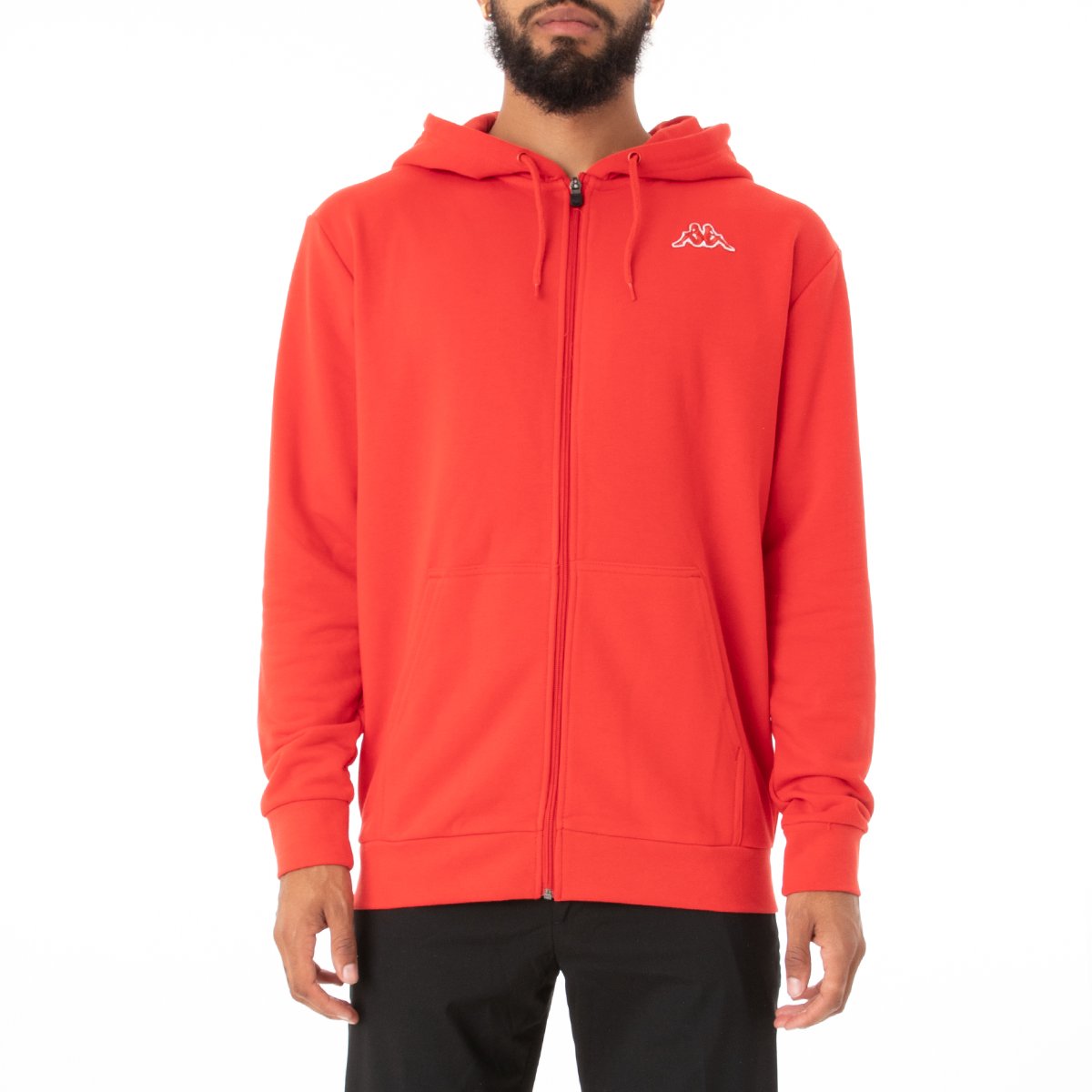 Kappa Logo Jackok Jacket-Red Coral product image 1, provided for visual reference and product detail review