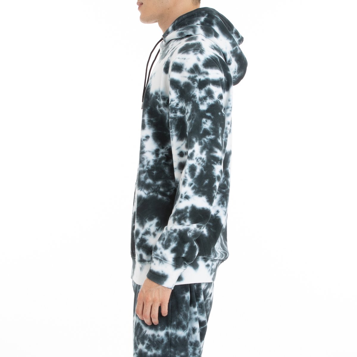 Kappa Authentic Dertuc 2 Pullover Hoodie-Black/White product image 2, provided for visual reference and product detail review