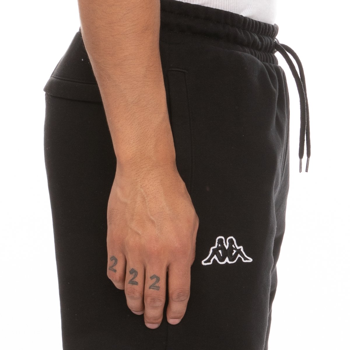 Kappa Logo Fleece Mabok Shorts - Black product image 4, provided for visual reference and product detail review