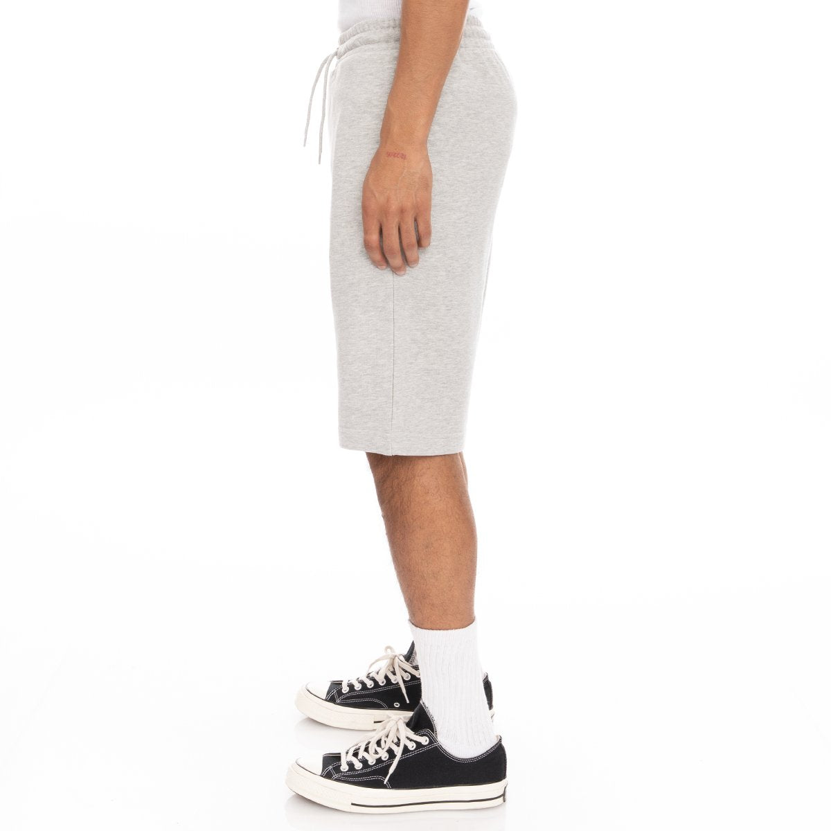 Kappa Logo Fleece Mabok Shorts - Grey Md Mel product image 3, provided for visual reference and product detail review