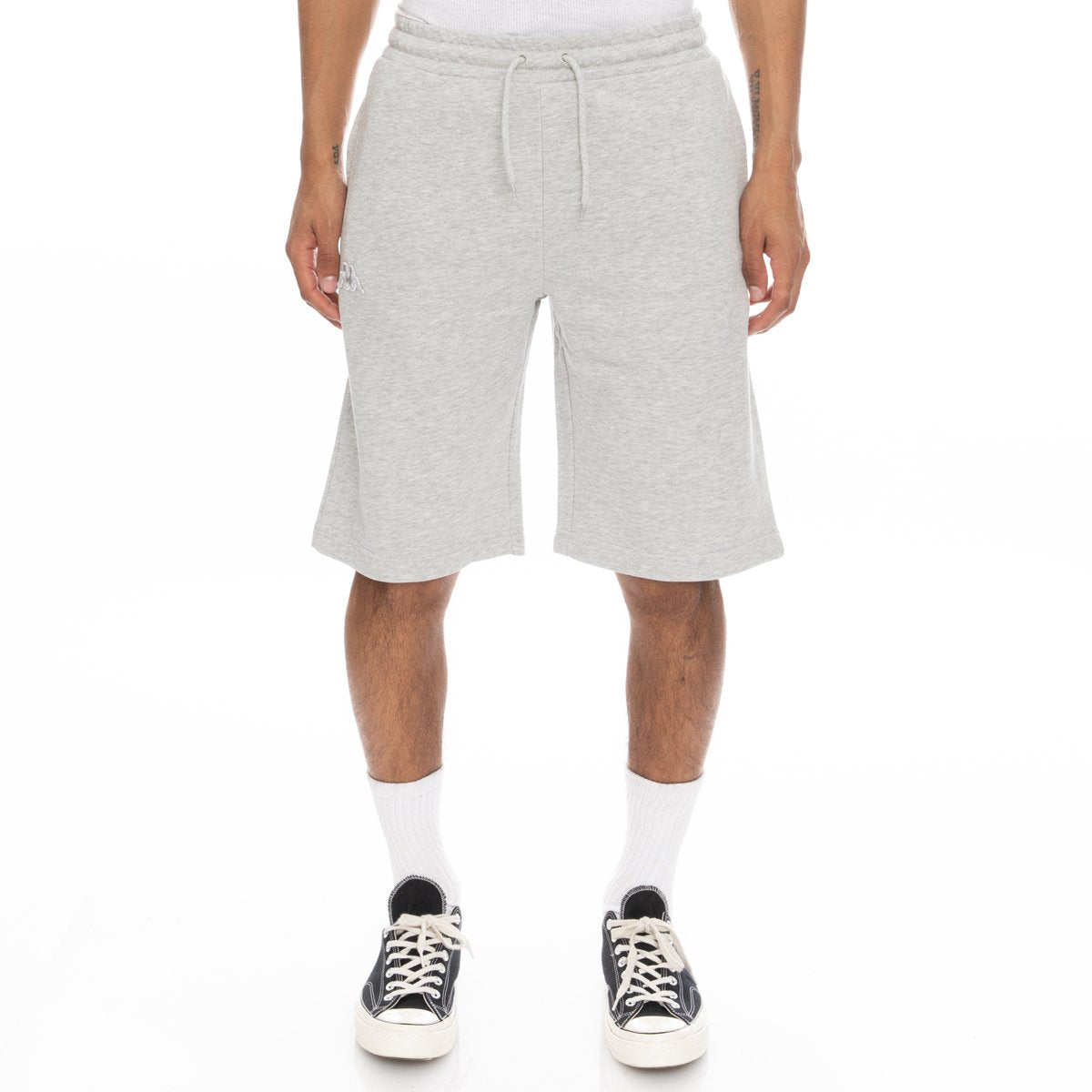 Kappa Logo Fleece Mabok Shorts - Grey Md Mel product image 1, provided for visual reference and product detail review