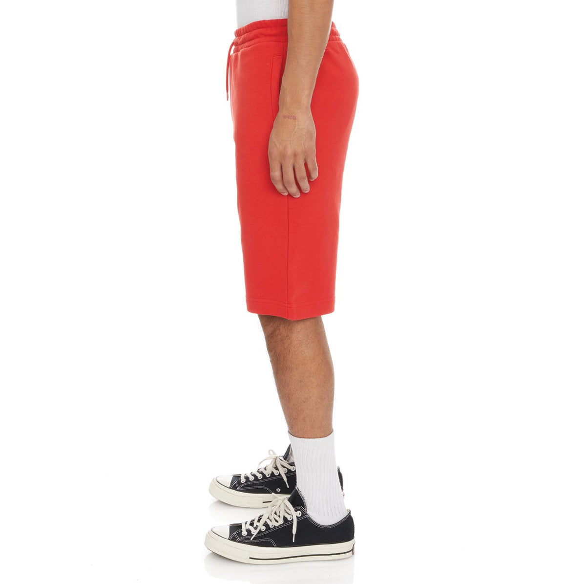 Kappa Logo Fleece Mabok Shorts - Red Coral product image 3, provided for visual reference and product detail review