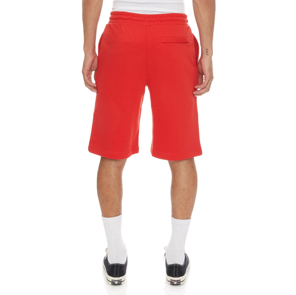 Kappa Logo Fleece Mabok Shorts - Red Coral product image 4, provided for visual reference and product detail review